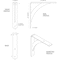 Ekena Millwork Legacy Steel Bracket, Hammered Bright Red 2"W x 12"D x 12"H BKTM02X12X12LEHRE - alternate 4